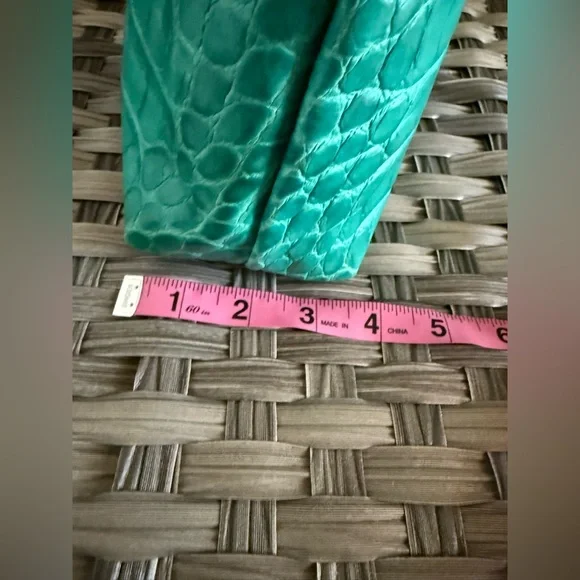 **SOLD** Dooney & Bourke Mini Turquoise Croco Embossed Satchel Bag - Picture 13 of 17